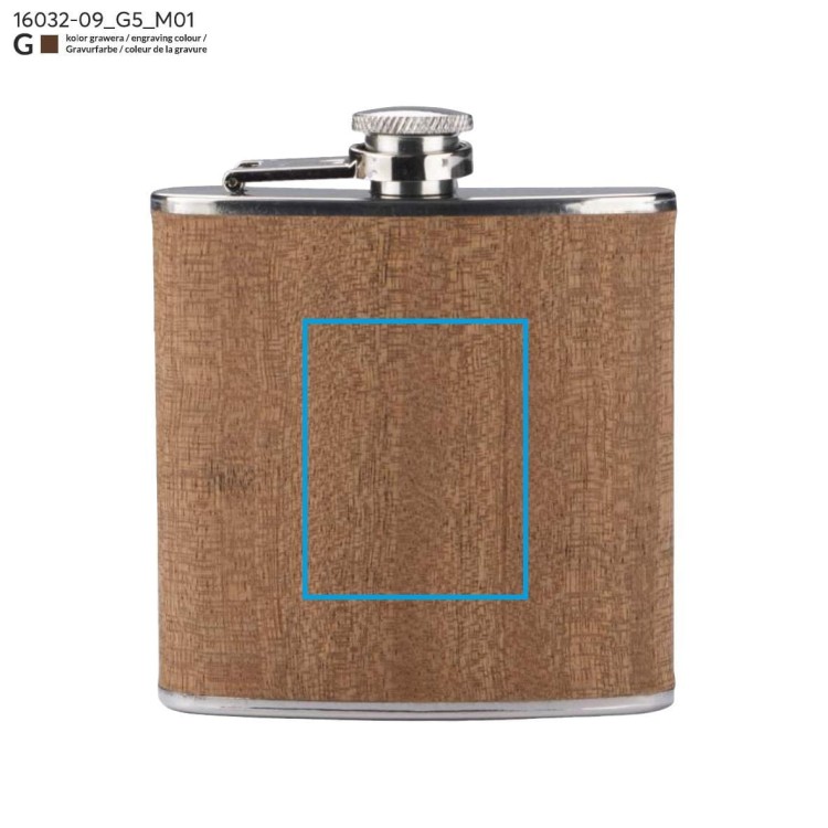 Piersiówka RIDLEY 200 ml brązowy