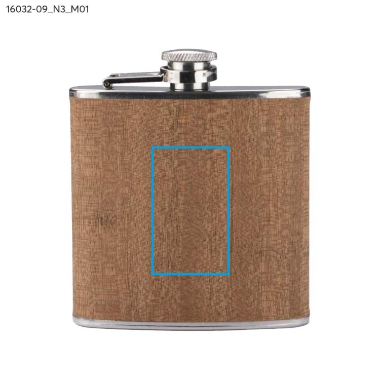 Piersiówka RIDLEY 200 ml brązowy