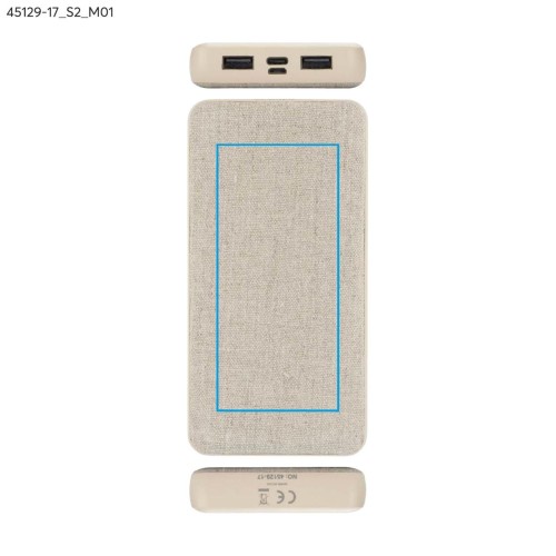 Power bank rPET REPPO 10000 mAh beżowy (naturalny)