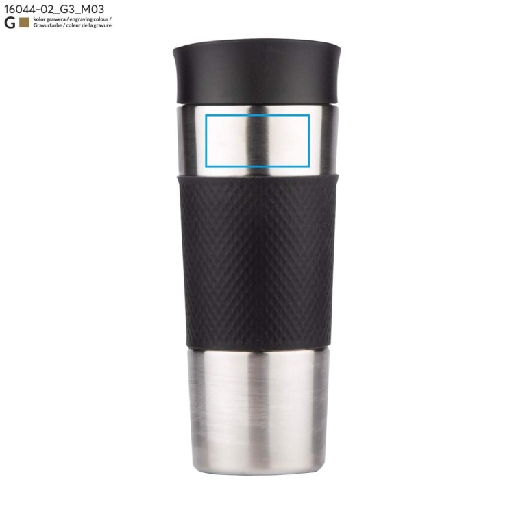 Kubek termiczny RONDE 420 ml czarny