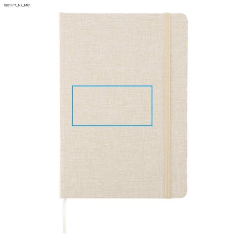Notes z recyklingowanej bawełny BIVELLO A5 beżowy (naturalny)