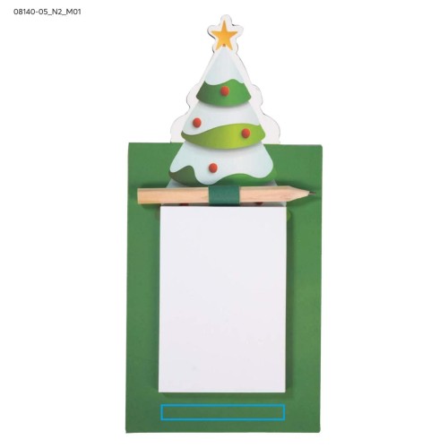 Notatnik z magnesem SNOWY zielony