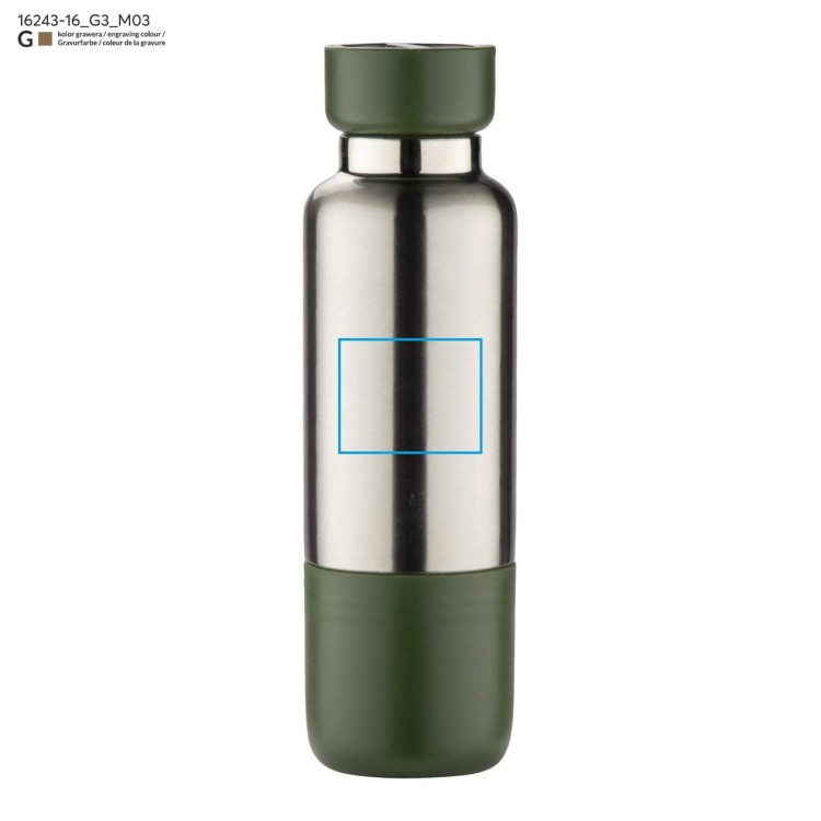 Butelka termiczna ze smyczką RON 500 ml oliwkowy