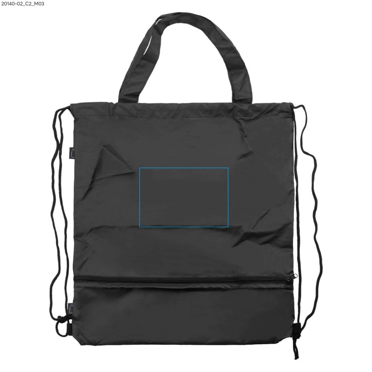 Worek na sznurkach z parasolem RAINY czarny