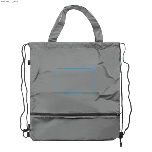 Worek na sznurkach z parasolem RAINY popielaty (szary)