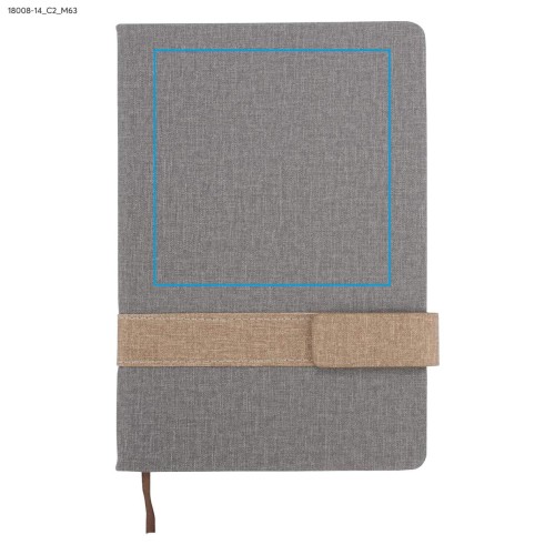 Notes z zapięciem ELITE A5 popielaty (szary)