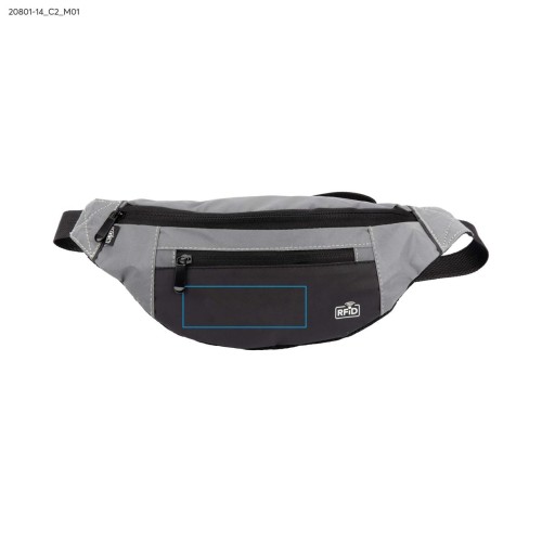 Torebka biodrowa rPET MARTE popielaty (szary)