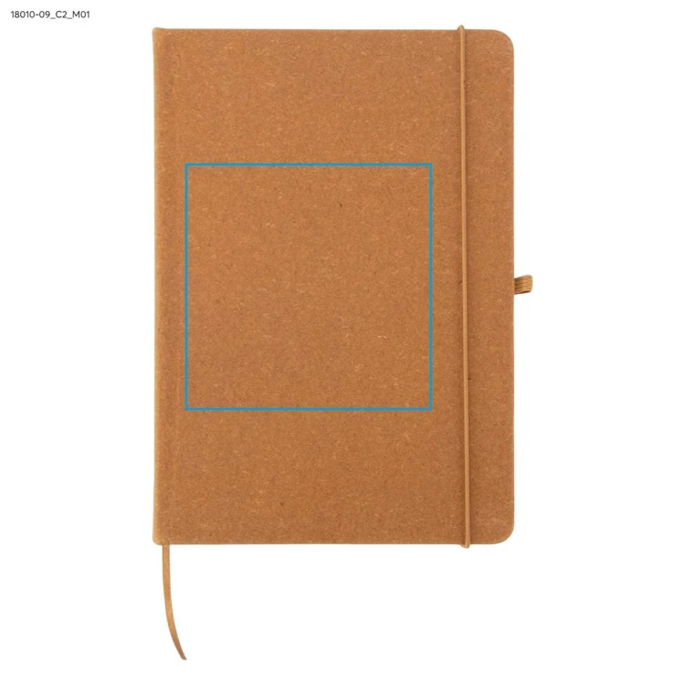 Notes z recyklingowanego PU, GLITZO A5 brązowy