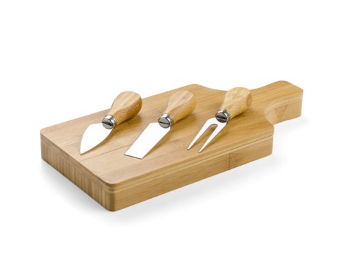 Deska do serów z nożami BRIE brązowy