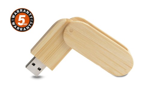 Pamięć USB bambusowa STALK 16 GB beżowy (naturalny)