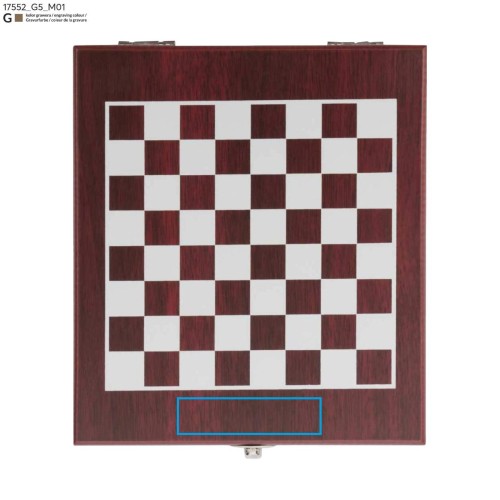 Zestaw do wina z szachami TREBB brązowy