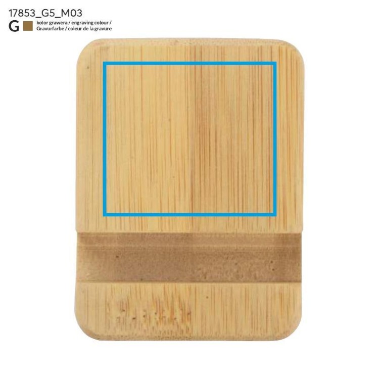 Bambusowy stojak na telefon TILE beżowy (naturalny)