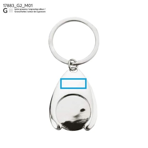 Brelok 2 w 1 TOKEN srebrny