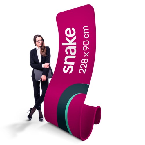 Stand reklamowy tekstylny Snake 0,9 x 2,2 m z wydrukiem