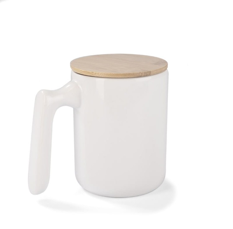Kubek ceramiczny VIVIAN biały z logo