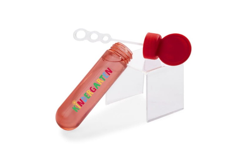 Bańki mydlane BUBBLES, 30 ml czerwony z logo