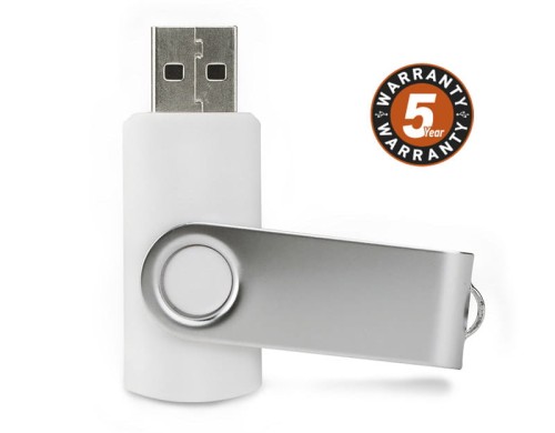 Pamięć USB TWISTER 32 GB biały z logo