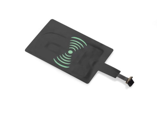 Adapter micro USB do ładowania indukcyjnego INDO czarny z logo