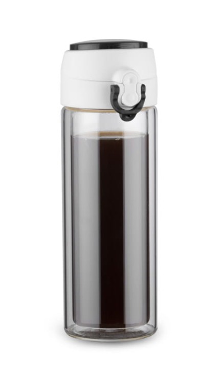 Bidon szklany VAKO 260 ml czarny z logo