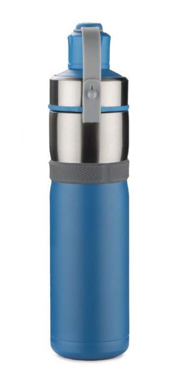 Bidon termiczny BREEZE 500 ml błękitny z logo