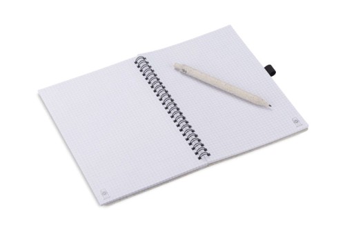 Notes z długopisem TRESA A5 beżowy (naturalny) z logo