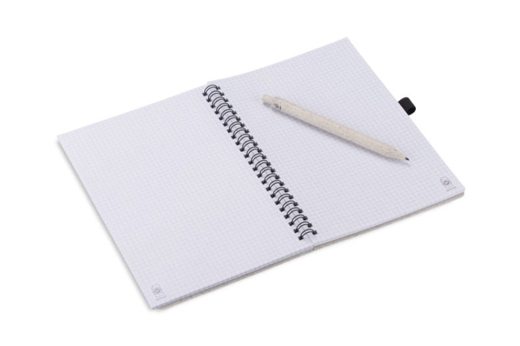 Notes z długopisem TRESA A5 beżowy (naturalny) z logo