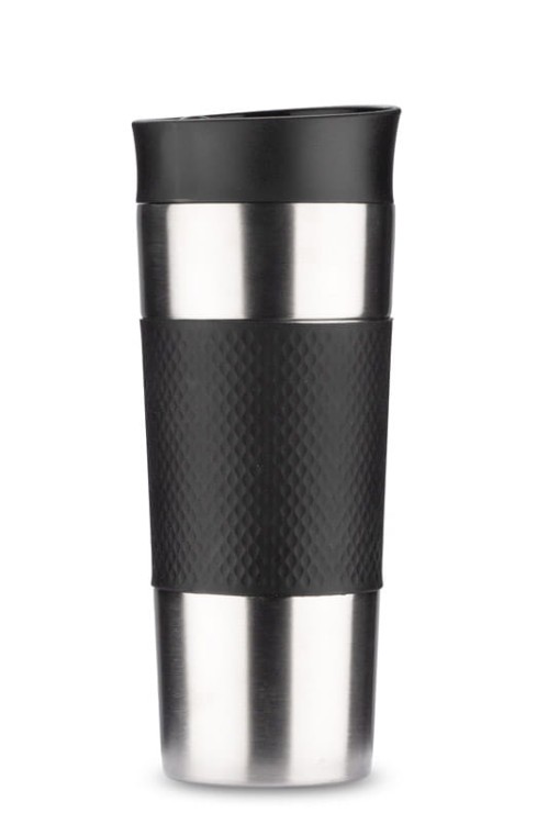 Kubek termiczny RONDE 420 ml czarny z logo