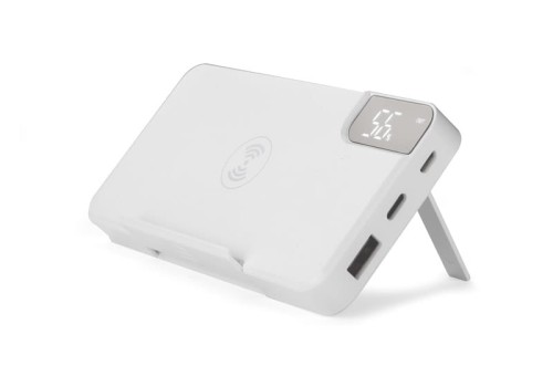 Power bank STAND 10000 mAh biały z logo