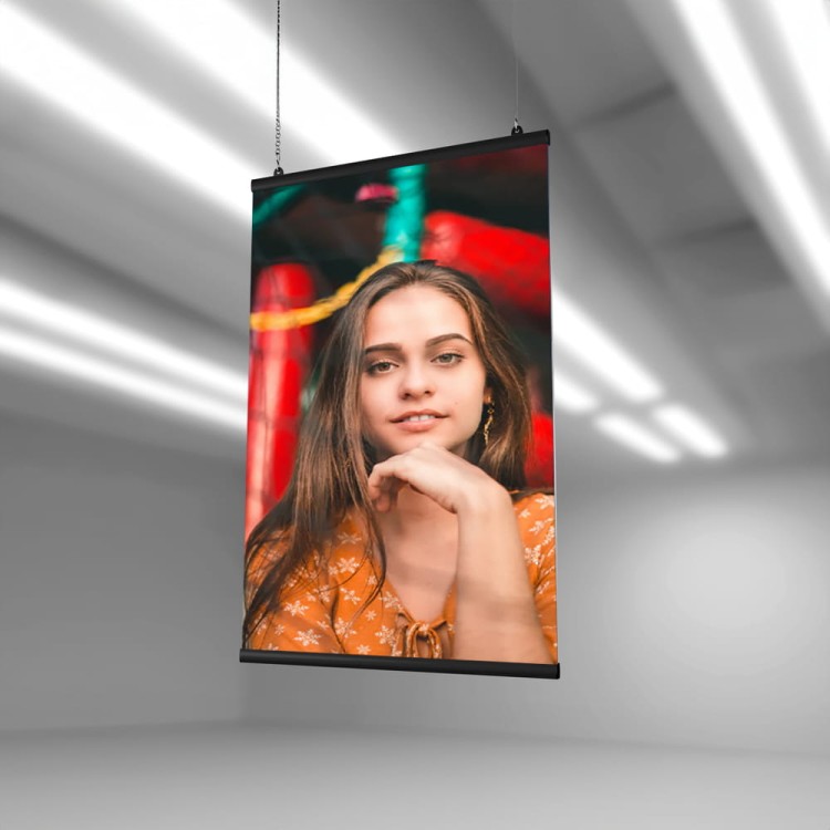 Listwy plakatowe STANDARD 100 cm - czarne listwy na plakat listwy banerowe reklamowe Na Zacisk Express Clip