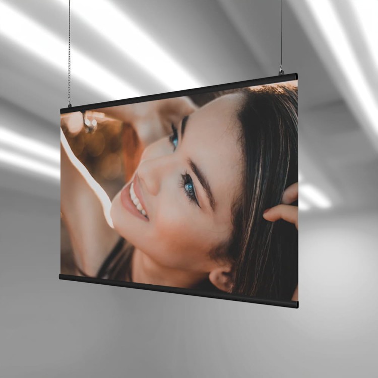 Listwy plakatowe STANDARD 120 cm - czarne listwy na plakat listwy banerowe reklamowe Na Zacisk Express Clip