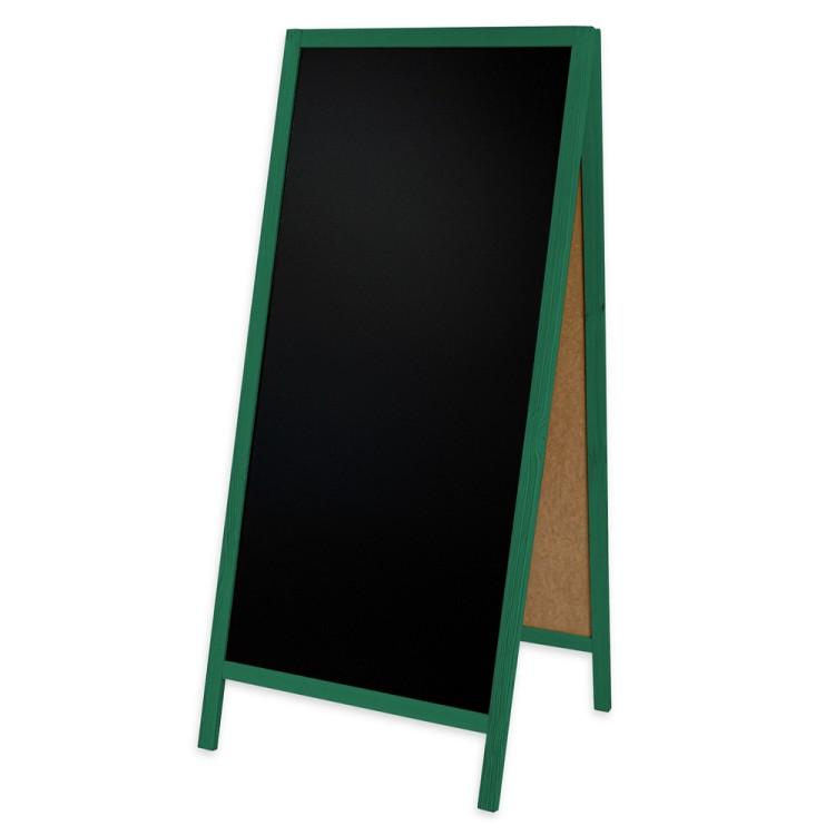 Dwustronny drewniany potykacz kredowy (72 x 160 cm)