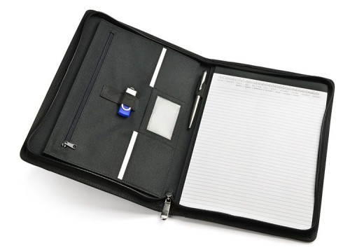 Teczka konferencyjna YORK A4 czarny z logo