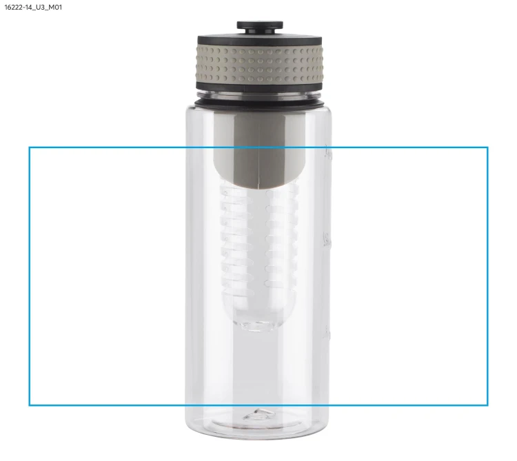 Bidon z wkładem na owoce FRUGT 800 ml popielaty (szary)