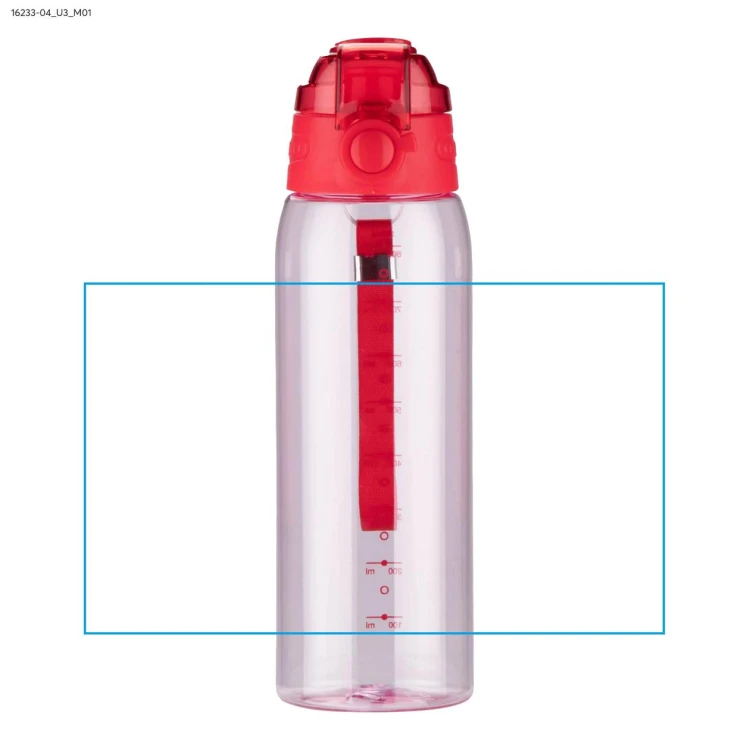 Bidon z miarką 900 ml KOLTER czerwony