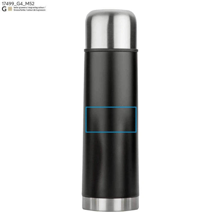 Zestaw upominkowy ACON (Termos 500ml, 2 kubki 260ml) srebrny