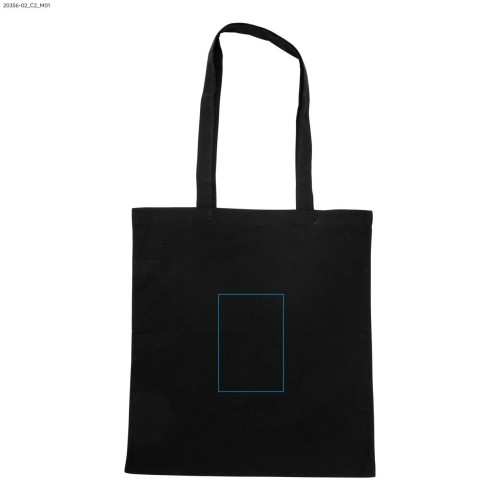 Torba bawełniana GRIS 140 g czarny z logo