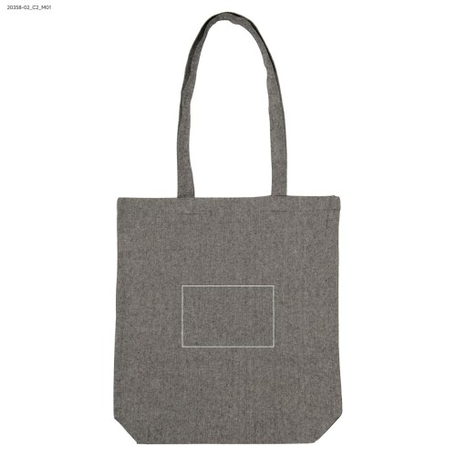 Torba bawełniana LAN 140 g czarny z logo