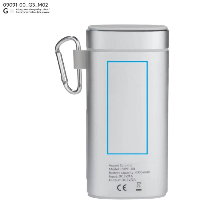 Głośnik bezprzewodowy z power bankiem SOUND 4000 mAh srebrny