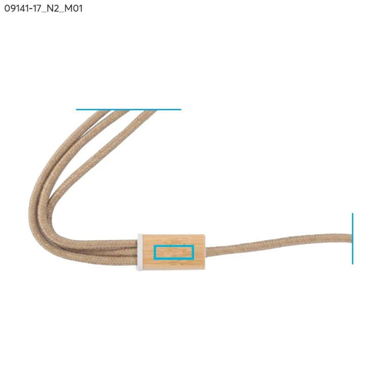 Kabel USB 3 w 1 FLAX beżowy (naturalny)