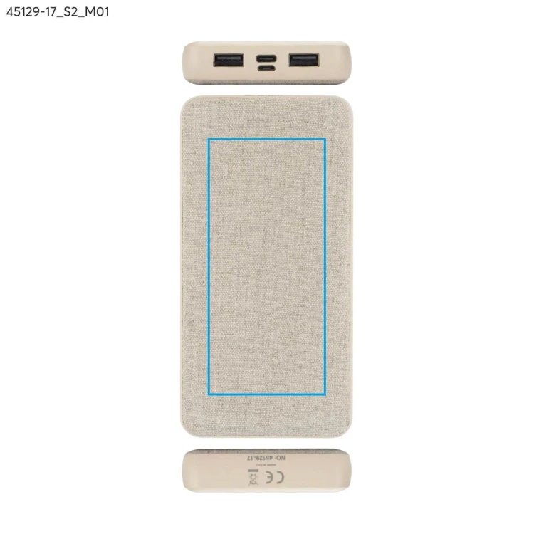 Power bank rPET REPPO 10000 mAh beżowy (naturalny)