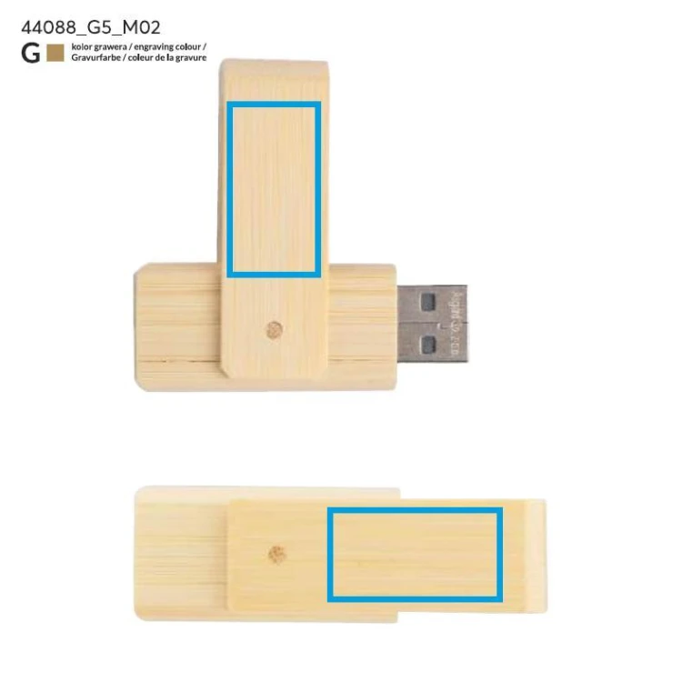 Pamięć USB bambusowa TWISTER 16 GB brązowy