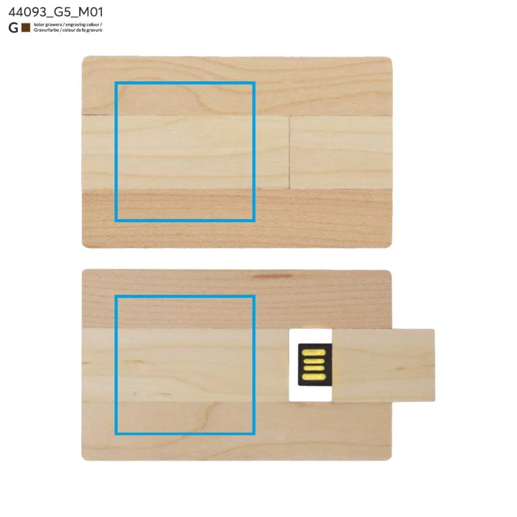 Pamięć USB WOODCART 16 GB brązowy