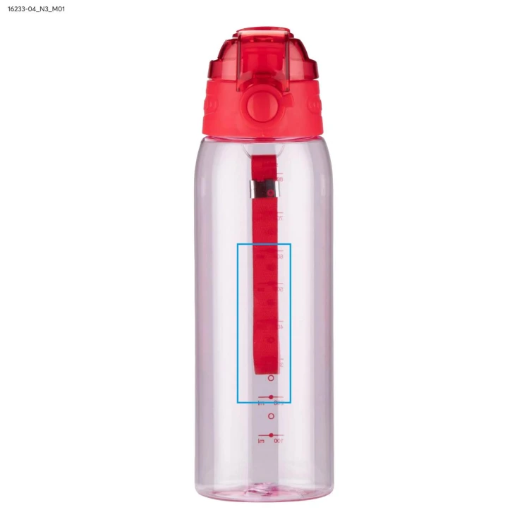 Bidon z miarką 900 ml KOLTER czerwony