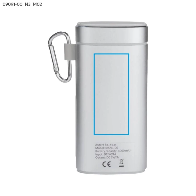 Głośnik bezprzewodowy z power bankiem SOUND 4000 mAh srebrny