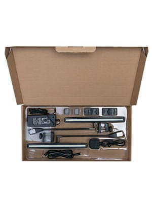 Zestaw - oświetlenie LED do ścianek, dwie lampki + zasilacz i uchwyty