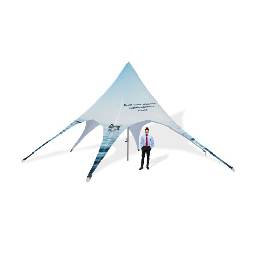 Namiot reklamowy gwiazda z własnym nadrukiem