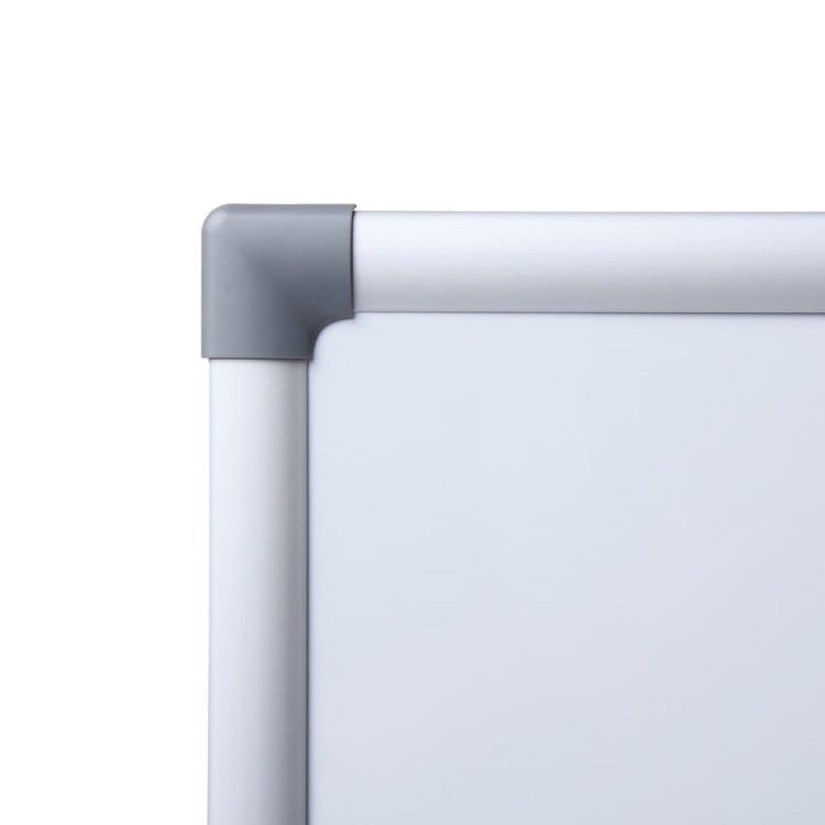 Plastikowa nakładka - Magnetyczna tablica suchościeralna SCRITTO® 120 x 90 cm emaliowana biała tablica suchościeralna magnetyczna do urzędu szkoły biura do pisania markerem pisakiem flamastrem suchościeralnym