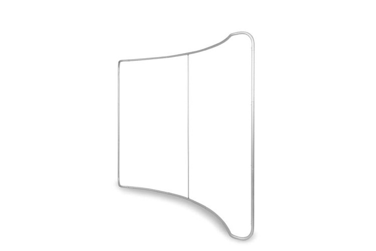 Gebogener Textilwandrahmen Standard 3 m von der Seite