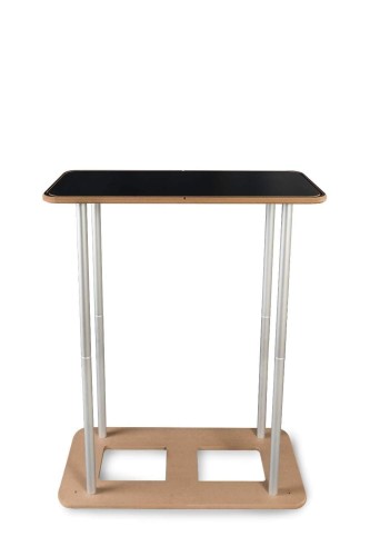 Rahmen des rechteckigen Textilstandes von vorne