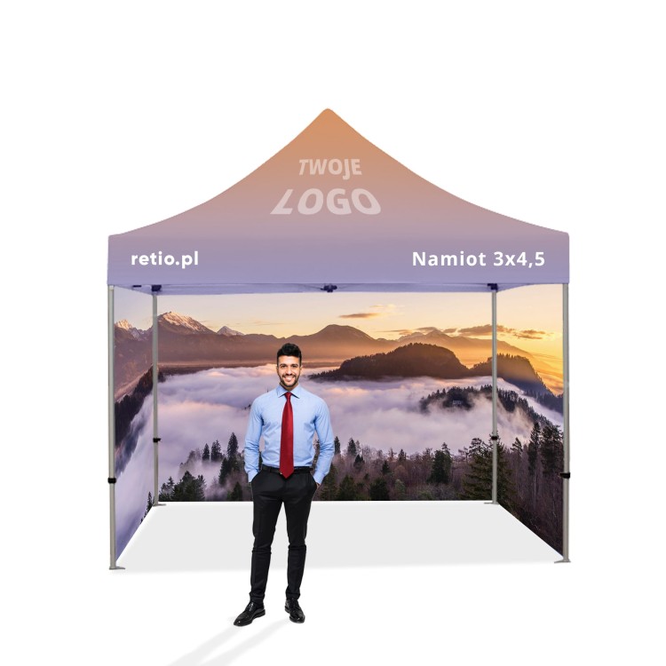 Namiot 3x4,5 m z nadrukiem indywidualnym